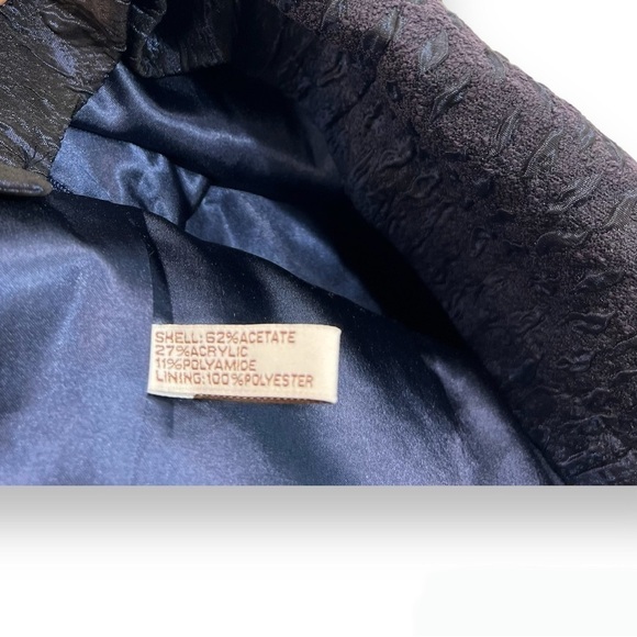 Walter Navy Shimmer Crinkle Sheath Cocktail Dress Women's 6 Ombré Iridescent - Picture 8 of 9